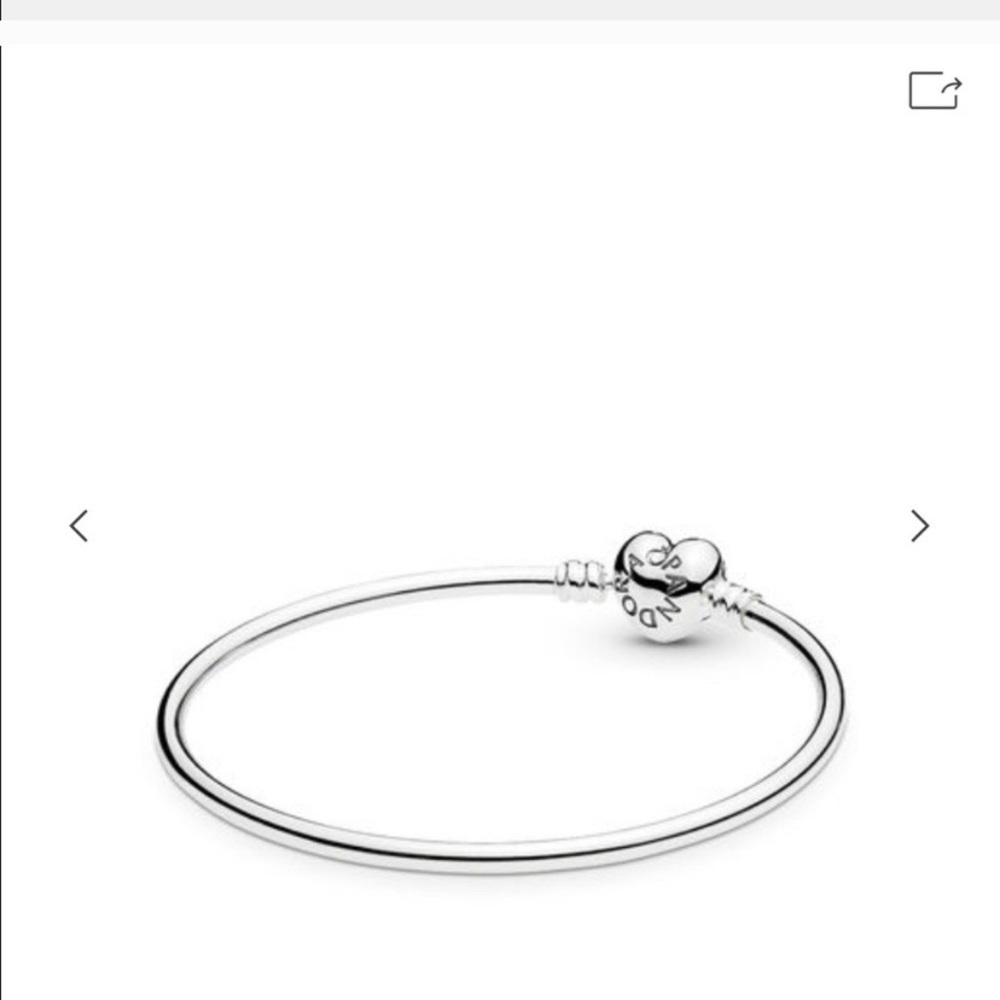 Pandora heart clasp bangle bracelet